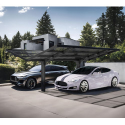 Aluminijasti dvojni nadstrešek za avto Sydney Wings Črna 587x572x288 cm Aluminijasti dvojni nadstrešek za avto Sydney Wings Črna 587x572x288 cm