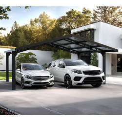 Aluminijasti dvojni nadstrešek za avto Sydney Apex Črna 587 x 538 x 288 cm Aluminijasti dvojni nadstrešek za avto Sydney Apex Črna 587 x 538 x 288 cm