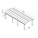 Aluminijasti nadstrešek za avto Arcadia 8500 Antracit 858 x 359 x 242 cm Aluminijasti nadstrešek za avto Arcadia 8500 Antracit 858 x 359 x 242 cm