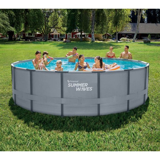 Bazen Summer Waves Ø 488x122 cm, siv Bazen Summer Waves Ø 488x122 cm, siv