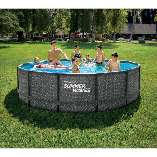 Bazen Summer Waves Ø 427x107 cm, videz ratana Bazen Summer Waves Ø 427x107 cm, videz ratana