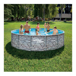 Bazen Summer Waves Ø 427x107 cm, videz kamna  Bazen Summer Waves Ø 427x107 cm, videz kamna