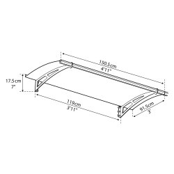 Nadstrešek za vhodna vrata 1500 Nadstrešek za vhodna vrata 1500