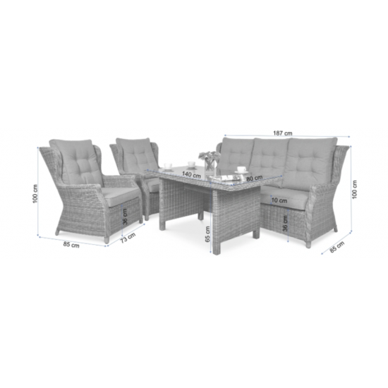 Vrtna garnitura TRIVENTO DINING 3 Vrtna garnitura TRIVENTO DINING 3