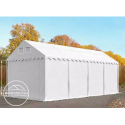 Skladiščni šotor 3x8 m - stranska višina 2,6 m, PVC 800, z osnovnim okvirjem Skladiščni šotor 3x8 m - stranska višina 2,6 m, PVC 800, z osnovnim okvirjem