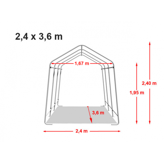 Garažni šotor 2,4x3,6 m - PVC 500 Garažni šotor 2,4x3,6 m - PVC 500