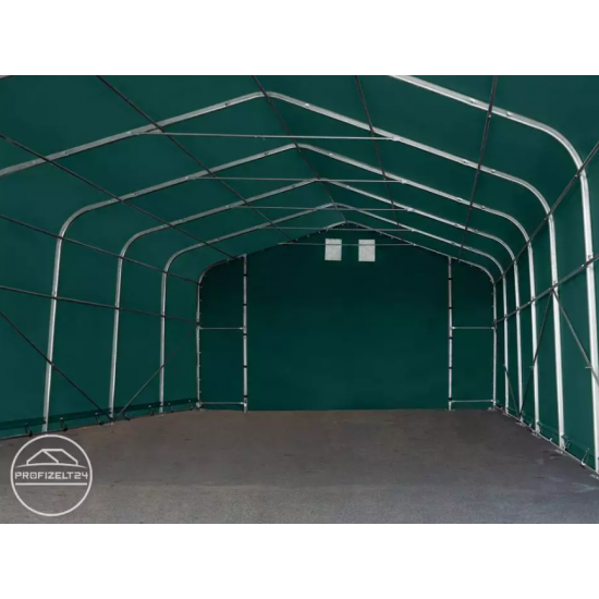 Garažni šotor 6x6 z vrati 4,1x2,9 m - PVC 2300 negorljiv