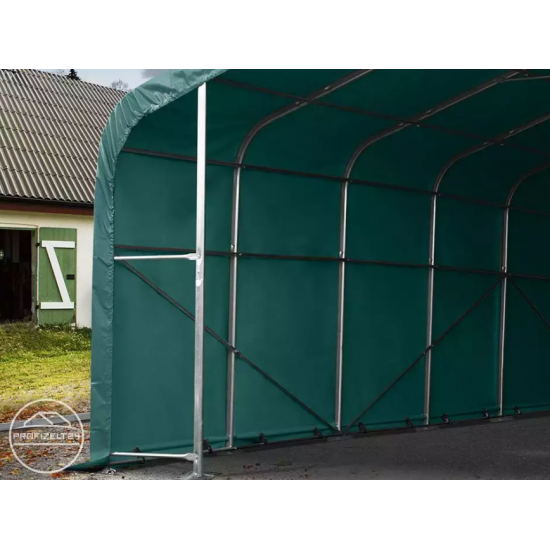 Garažni šotor 6x6 z vrati 4,1x2,9 m - PVC 2300 negorljiv