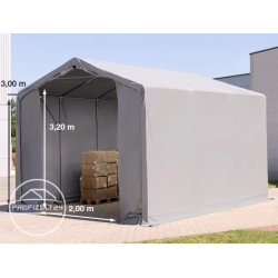 Skladiščni šotor hala 3x6 m - stranska višina 3,0 m z zadrgo, PVC 850