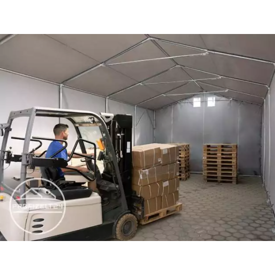 Skladiščni šotor hala 4x12 m - stranska višina 3,0 m z zadrgo, PVC 850
