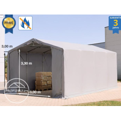 Skladiščni šotor hala 5x8 m - stranska višina 3,0 m z zadrgo, PRIMEtex-Plane 2300