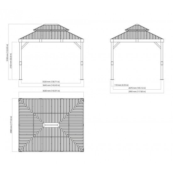 Vrtni paviljon Fontana 10x12 Vrtni paviljon Fontana 10x12