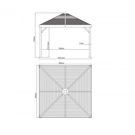 Vrtni paviljon Valencia 12x12 Vrtni paviljon Valencia 12x12