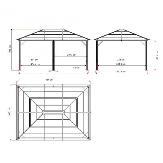Vrtni paviljon Meridien 12x16 Vrtni paviljon Meridien 12x16