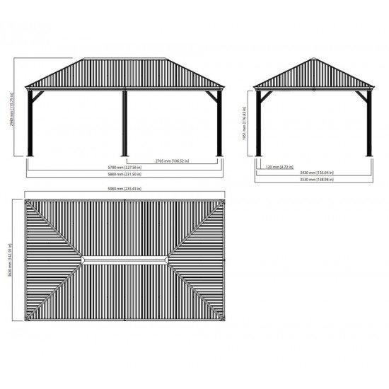Vrtni paviljon Marsala 12x20 Vrtni paviljon Marsala 12x20
