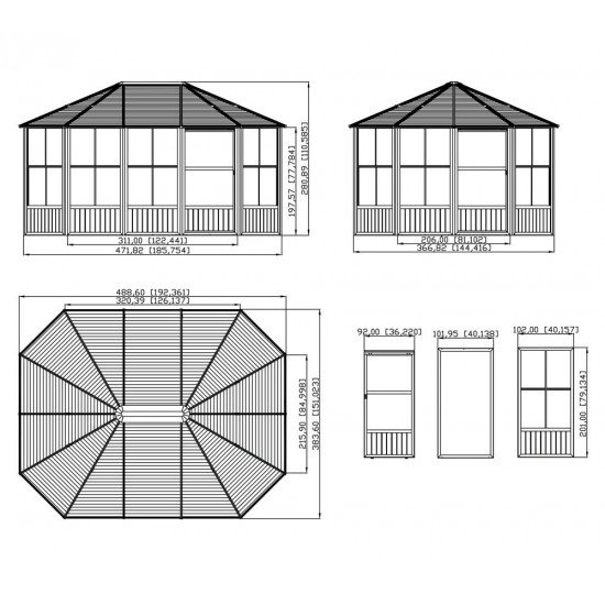 Vrtni paviljon Charleston 12x15 Vrtni paviljon Charleston 12x15