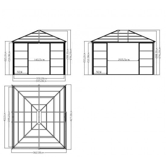 Vrtni paviljon Castel 12x14 Vrtni paviljon Castel 12x14