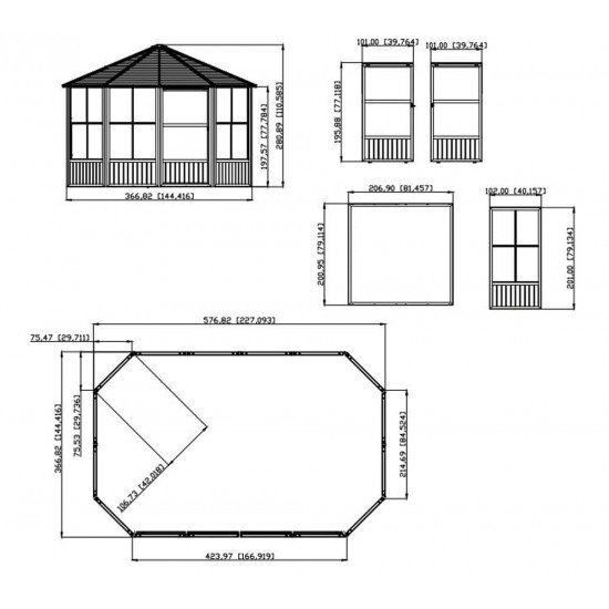 Vrtni paviljon Charleston 12x18 Vrtni paviljon Charleston 12x18