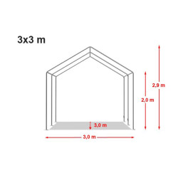 Prireditveni šotor 3x3 PE ponjava 450 Prireditveni šotor 3x3 PE ponjava 450