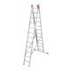 Trodelna aluminijasta lestev 3x12 stopnic Trodelna aluminijasta lestev 3x12 stopnic