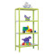 Arhivski regal 160x80x40 cm 4 police zeleni/beli