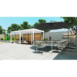 Bioklimatska pergola Antares (Samostoječa, 3 x 6, Bela, Ročni)